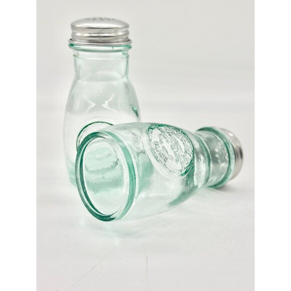 Vidrios San Miguel 100% Recycled Authentic Glass Salt Pepper Shakers Green 4 Oz - Picture 5 of 10